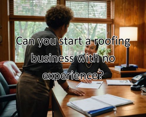 a business meeting of a roofing owner