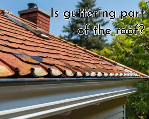a gutter attached to roof