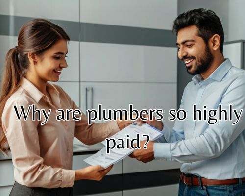 Payment exchange after plumbing job.