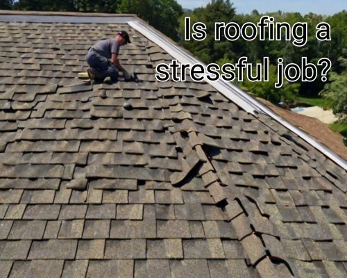 A roofer secures each tile properly.