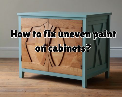 a cabinet with uneven paint