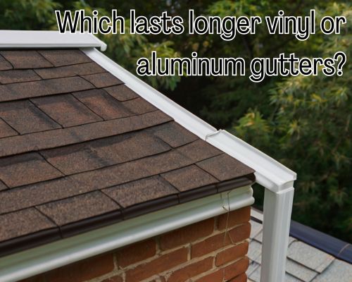 a home with vinyl guttering