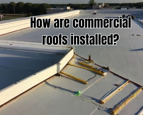 a commercial roof installation job