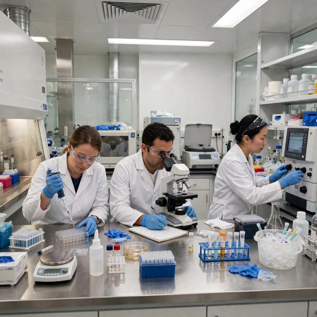 Peptide Research Laboratory Teamwork