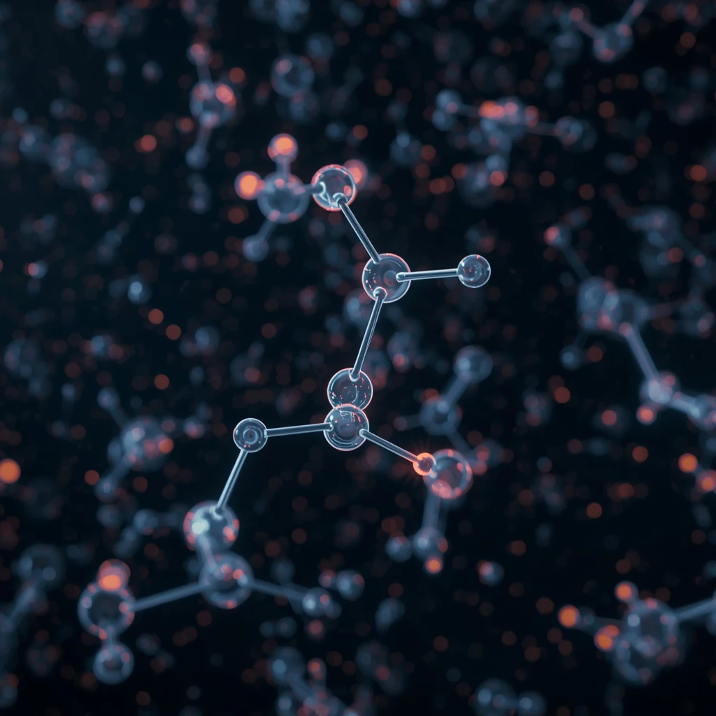 3d Peptide Molecule Chain Visualization For Research